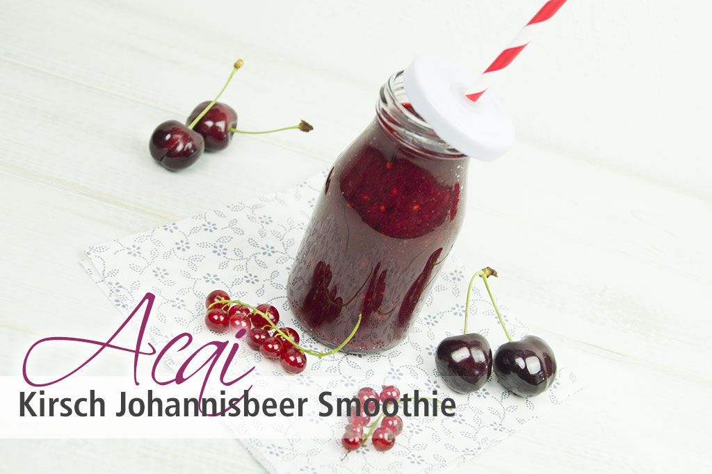 Rezept für Acai-Kirsch-Johannisbeer-Smoothie