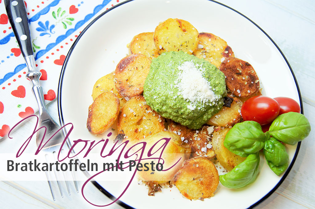 Rezept für Moringa Bratkartoffeln mit Pesto