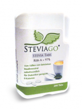 STEVIAGO Stevia Tabs (Reb-A > 97%) im Tabspender (200 Tabs)